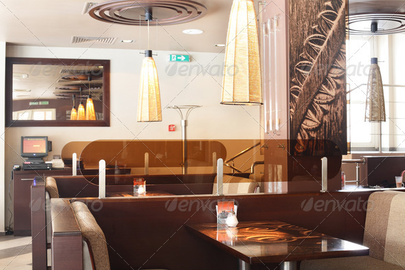 beautiful interior of modern restaurant (Misc) Photo Download