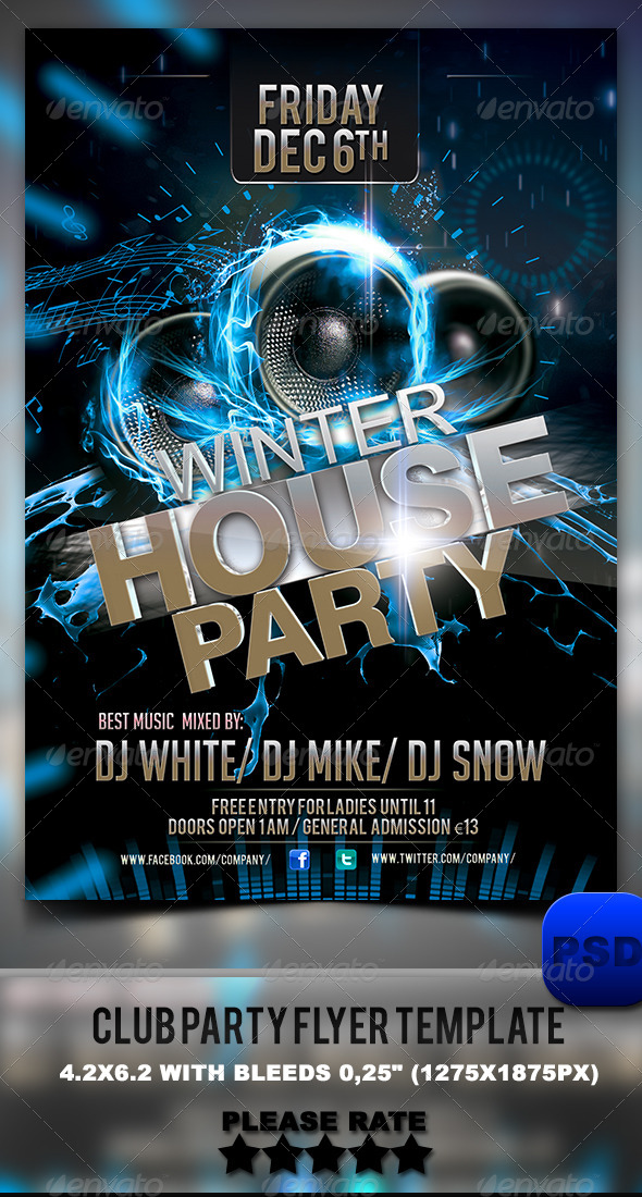 GraphicRiver Club Party Flyer Template 6333254 GraphicRiver Club Party Flyer Template 6333254