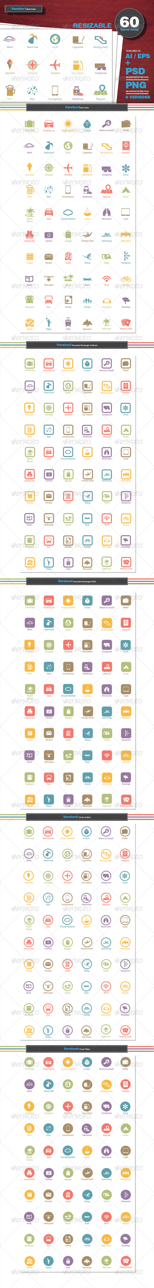 GraphicRiver Travel Icons 6333405 GraphicRiver Travel Icons 6333405