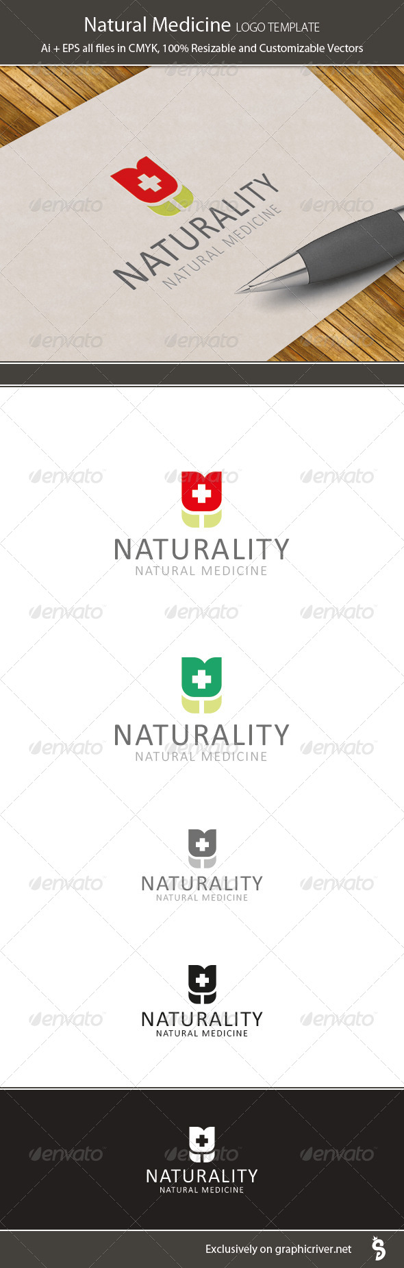 GraphicRiver Natural Medicine Logo Template 6335534 GraphicRiver Natural Medicine Logo Template 6335534