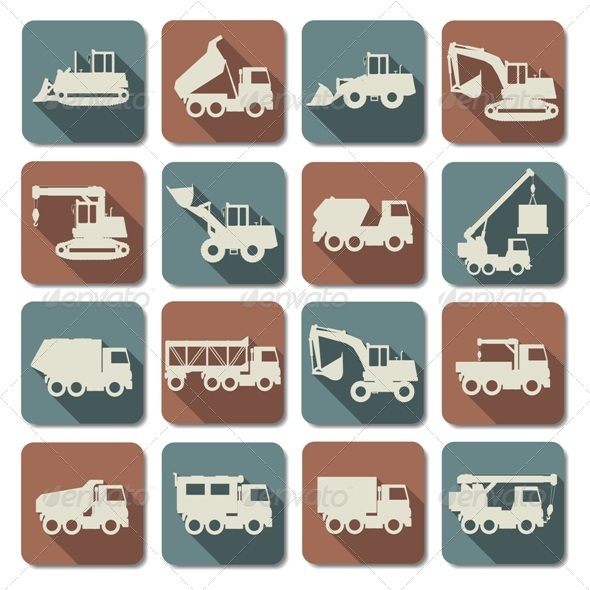 GraphicRiver Vector Construction Machines Flat Icons 6336033 GraphicRiver Vector Construction Machines Flat Icons 6336033