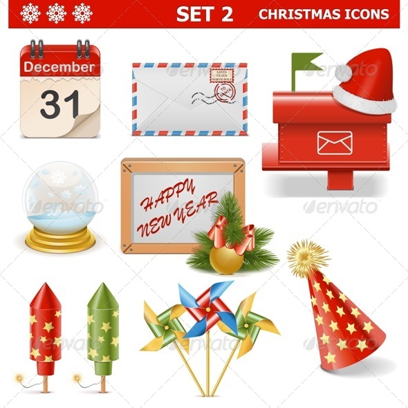 GraphicRiver Vector Christmas Icons Set 2 6337647 GraphicRiver Vector Christmas Icons Set 2 6337647