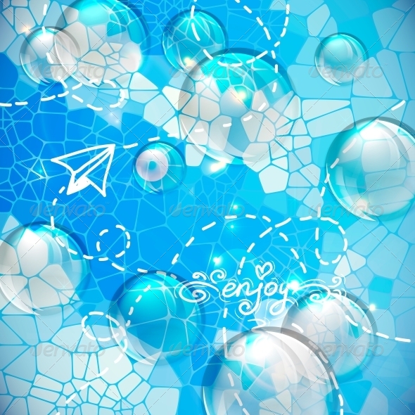 GraphicRiver Shiny Bubbles in Blue Sky 6337852 GraphicRiver Shiny Bubbles in Blue Sky 6337852
