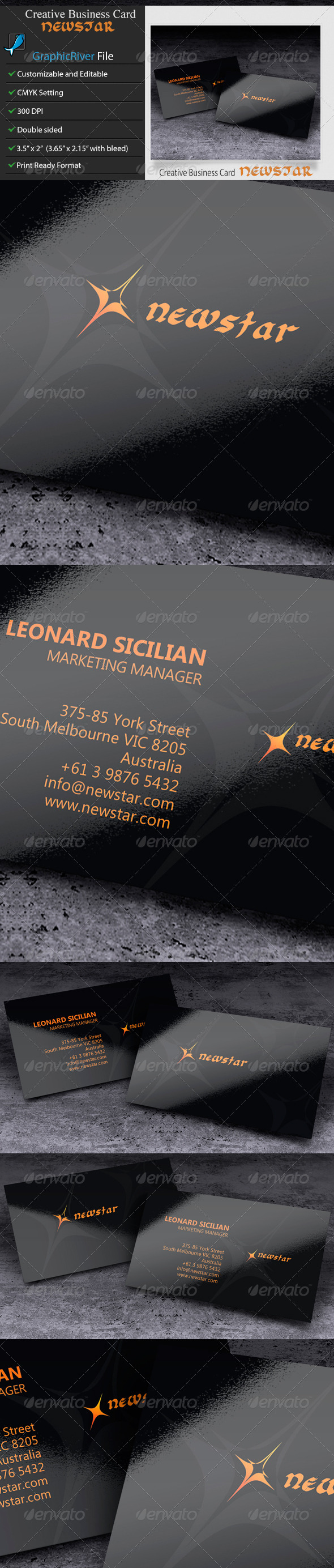 GraphicRiver Creative Business Card Newstar 6339841 GraphicRiver Creative Business Card Newstar 6339841