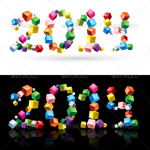 GraphicRiver 2014 in Cubes 6341093 GraphicRiver 2014 in Cubes 6341093