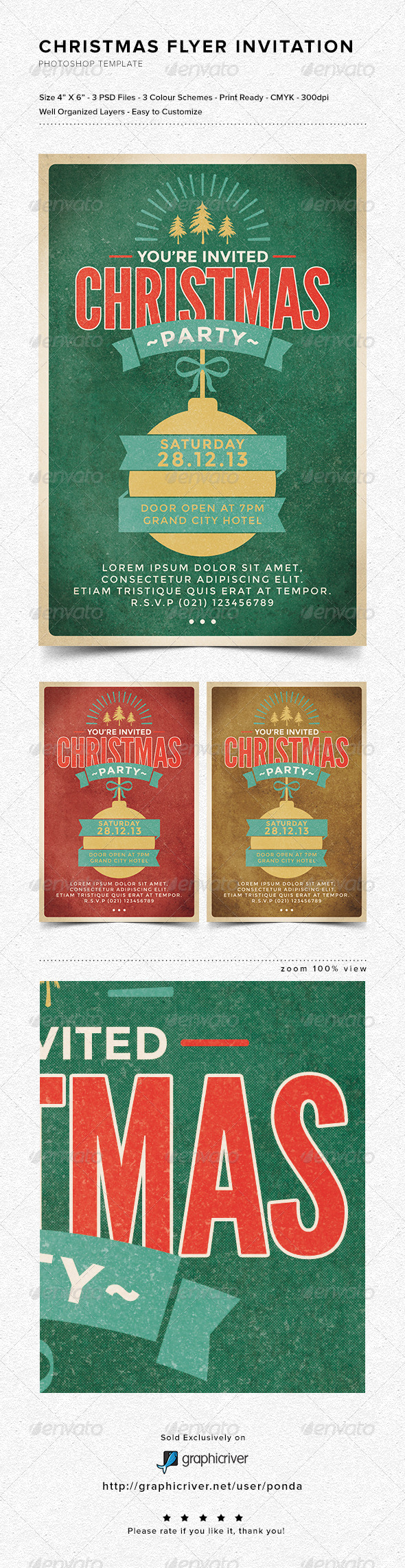 Christmas Flyer Invitation (Holidays)