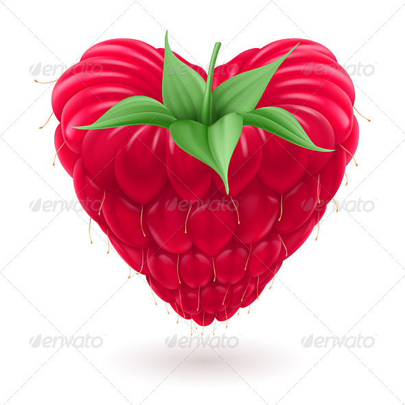 GraphicRiver Raspberry in Heart Shape 6343240 GraphicRiver Raspberry in Heart Shape 6343240