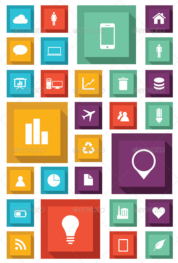 GraphicRiver Flat Set of Icons 6345362 GraphicRiver Flat Set of Icons 6345362