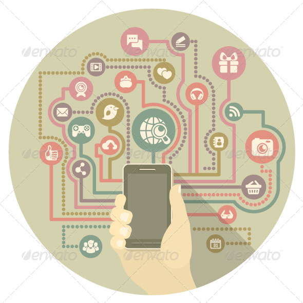 GraphicRiver Modern Communication in Social Media by a Smartphone 6347939 GraphicRiver Modern Communication in Social Media by a Smartphone 6347939