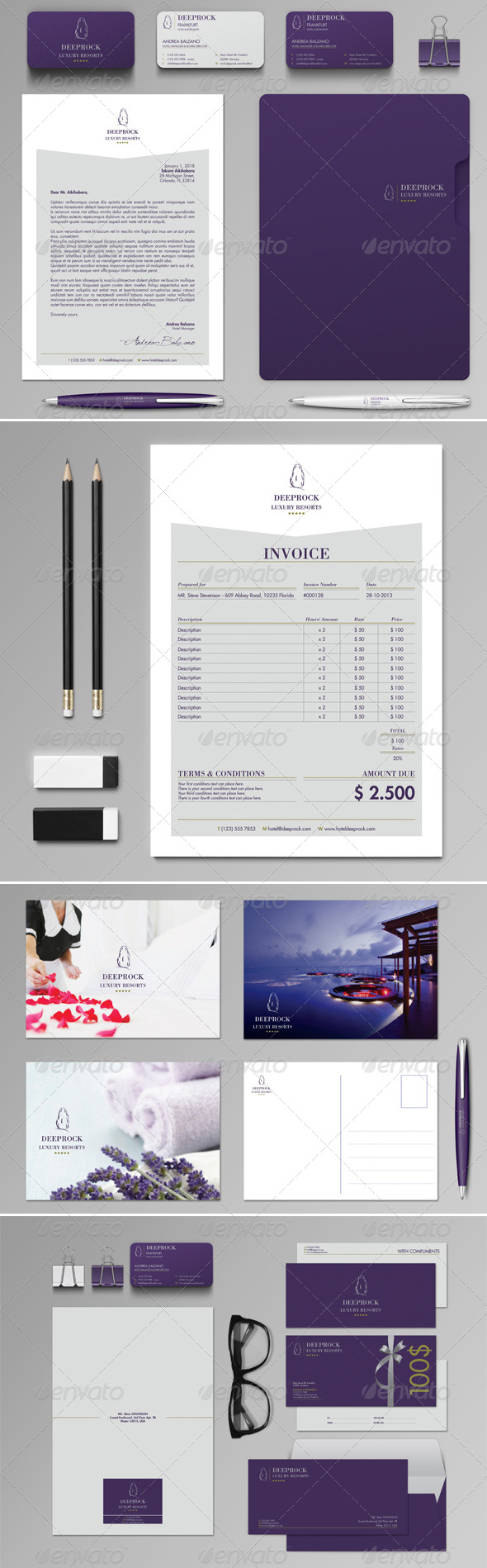 Deeprock Stationery Set & Invoice Template (Stationery)