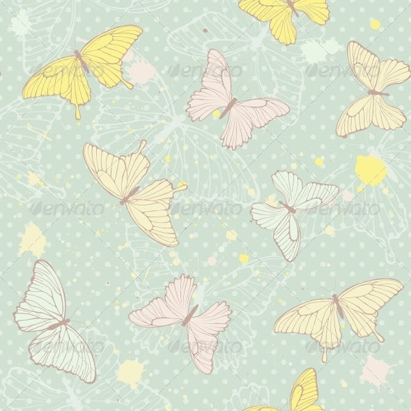 GraphicRiver Delicate Seamless Pattern with Butterflies 6353246 GraphicRiver Delicate Seamless Pattern with Butterflies 6353246