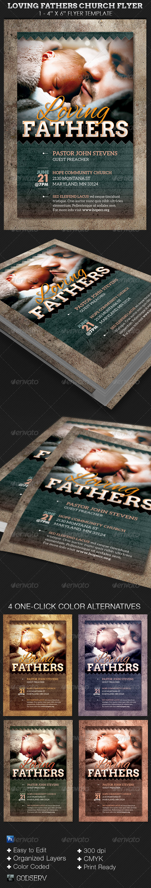 Loving Fathers Church Flyer Template (Church)