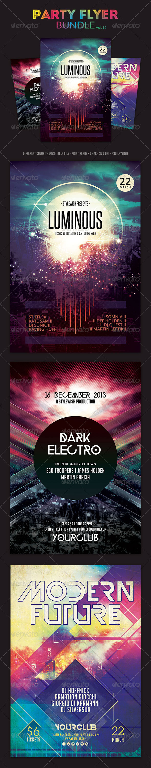 Party Flyer Bundle Vol.16 - Clubs & Parties Events