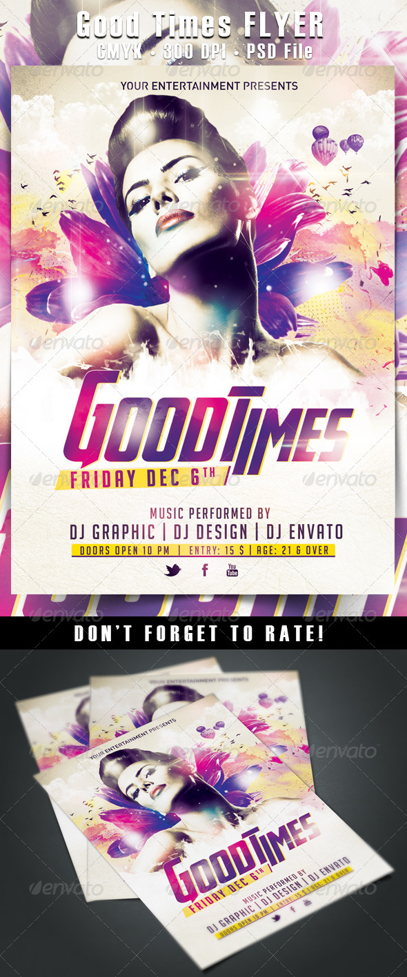 GraphicRiver Good Times Flyer 6345565 GraphicRiver Good Times Flyer 6345565