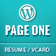 Page One - Responsive Vcard CV Resume WP Theme Page One - Responsive Vcard CV Resume WP Theme - ThemeForest Item for Sale
