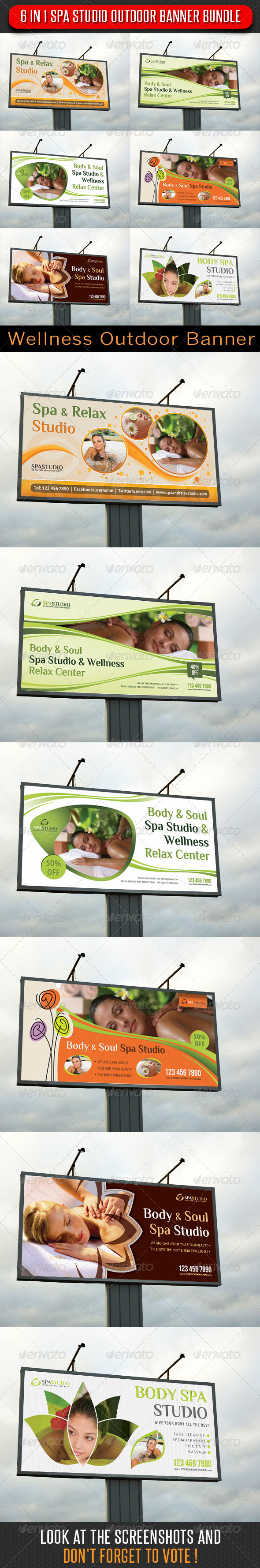 GraphicRiver 6 in 1 Spa Studio Outdoor Banner Bundle 6359271 GraphicRiver 6 in 1 Spa Studio Outdoor Banner Bundle 6359271