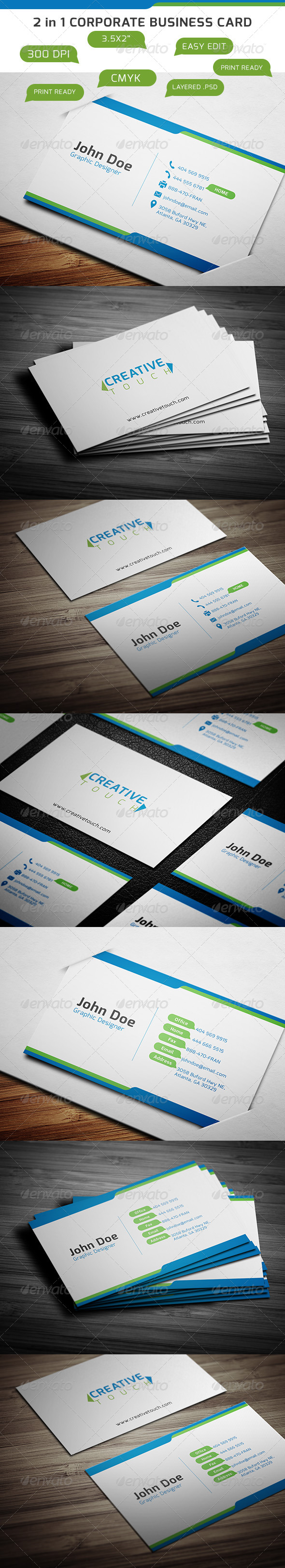GraphicRiver 2 in 1 Corporate Business Card 6347030 GraphicRiver 2 in 1 Corporate Business Card 6347030