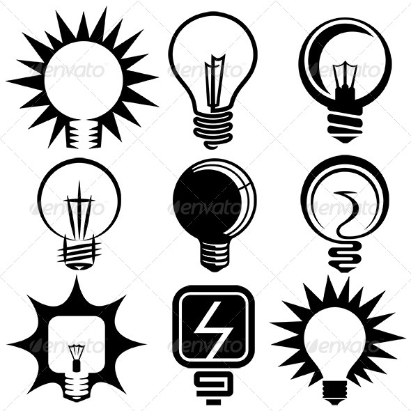 GraphicRiver Electric Bulb Vector Icons Set 6359980 GraphicRiver Electric Bulb Vector Icons Set 6359980