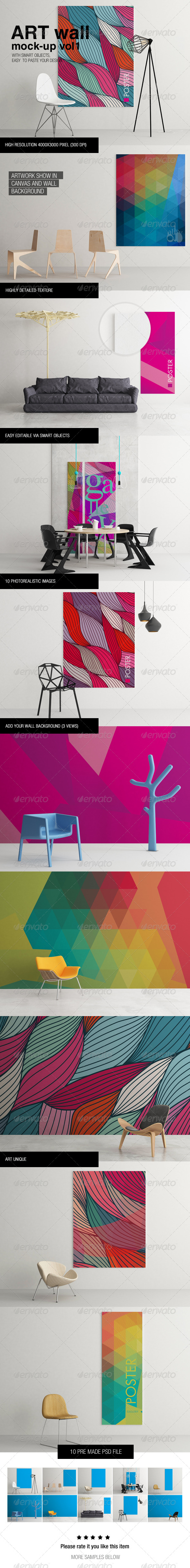 GraphicRiver Art Wall Mock-up Vol.1 6333316 GraphicRiver Art Wall Mock-up Vol.1 6333316