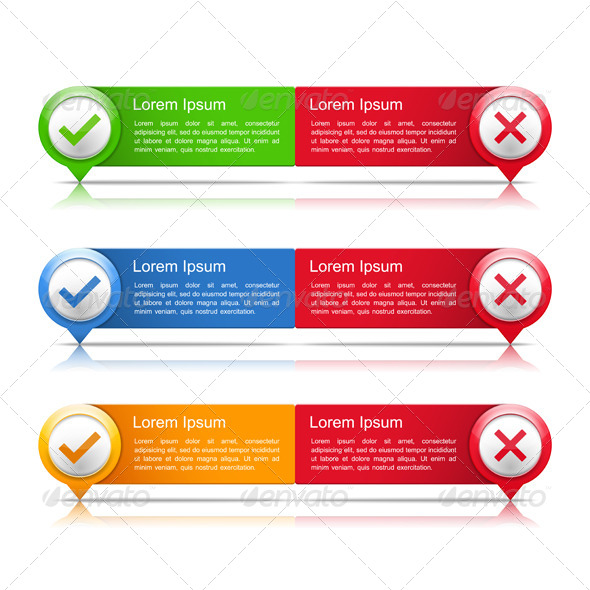 GraphicRiver Banners with Check and Cross Symbols 6360908 GraphicRiver Banners with Check and Cross Symbols 6360908
