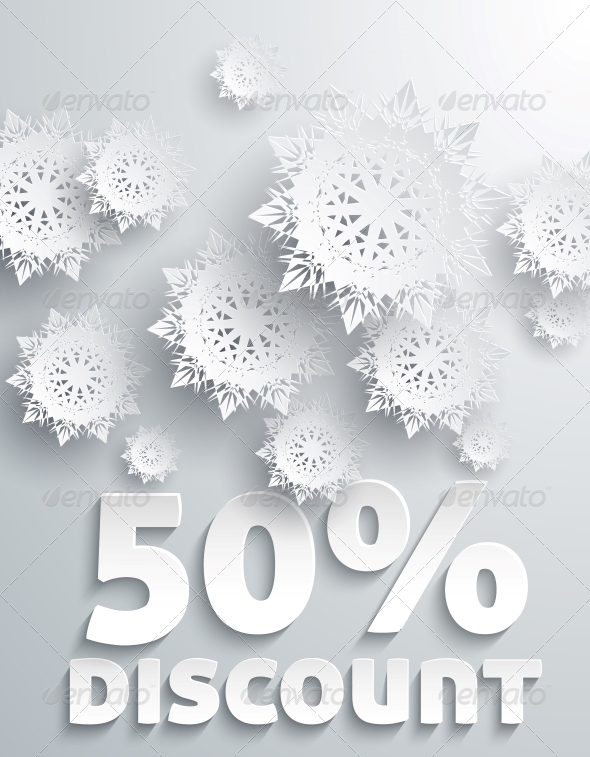 GraphicRiver Discount Percent with Snowflake 6366604 GraphicRiver Discount Percent with Snowflake 6366604