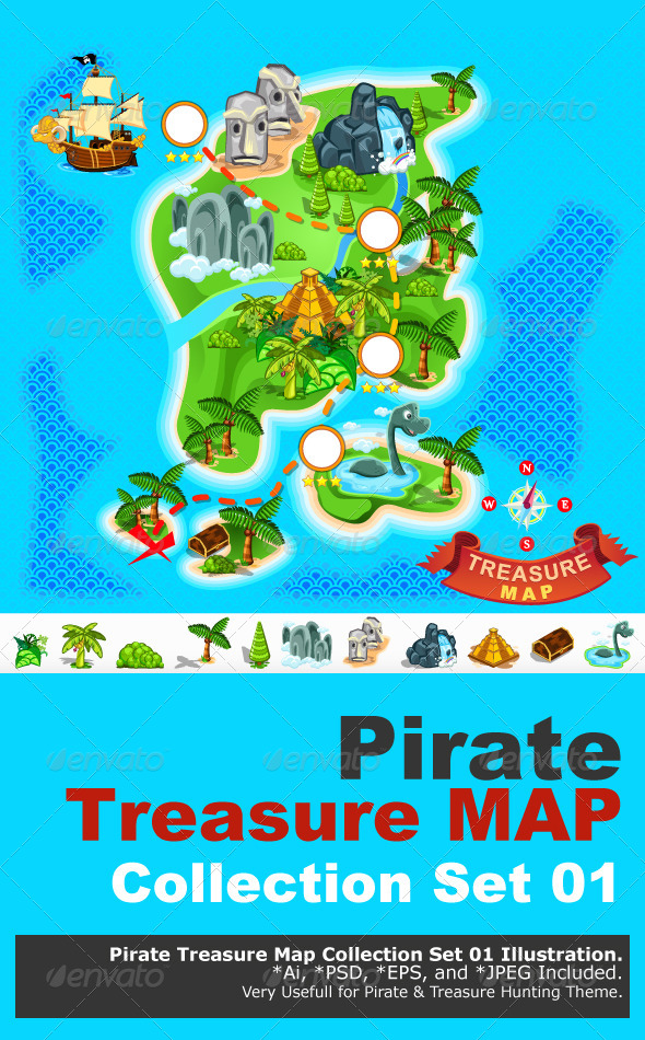 GraphicRiver Pirate Treasure Map 6367072 GraphicRiver Pirate Treasure Map 6367072