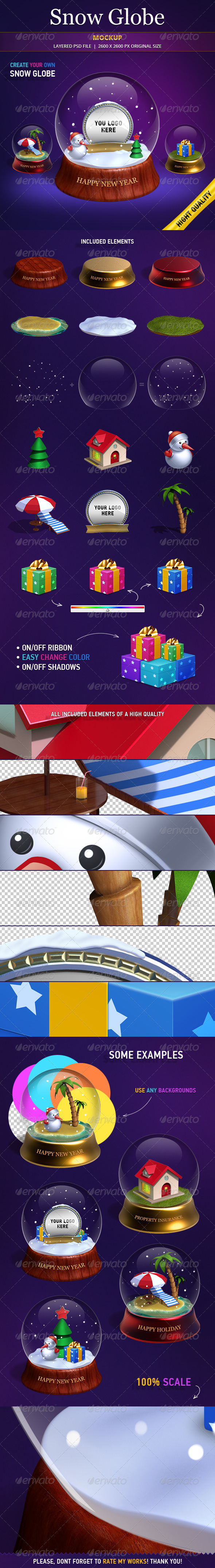 GraphicRiver Snow Globe Mockup 6367198 GraphicRiver Snow Globe Mockup 6367198