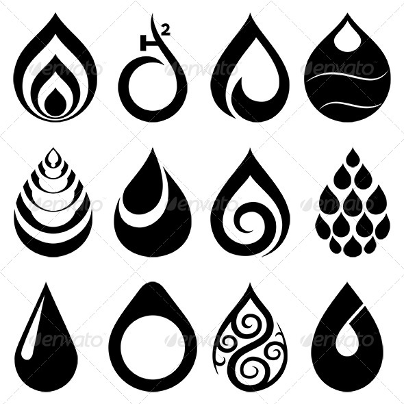 GraphicRiver Drop Icon and Signs Set 6367738 GraphicRiver Drop Icon and Signs Set 6367738