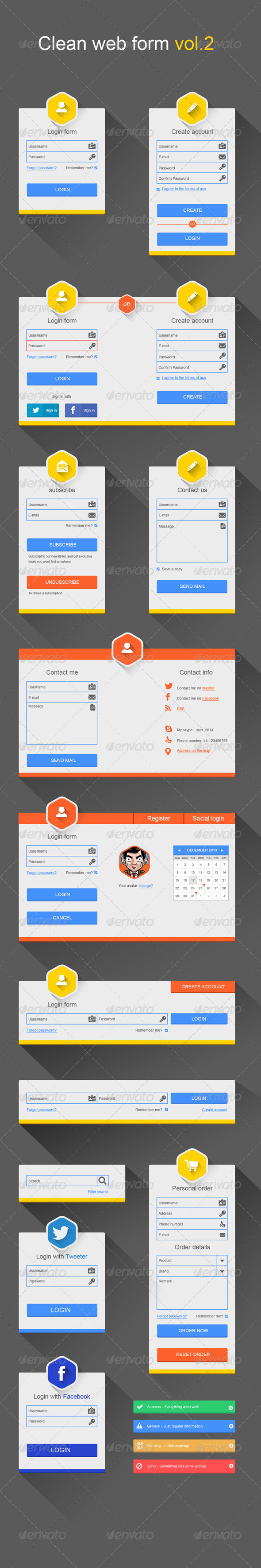 GraphicRiver Clean Web Forms Vol.2 6369740 GraphicRiver Clean Web Forms Vol.2 6369740