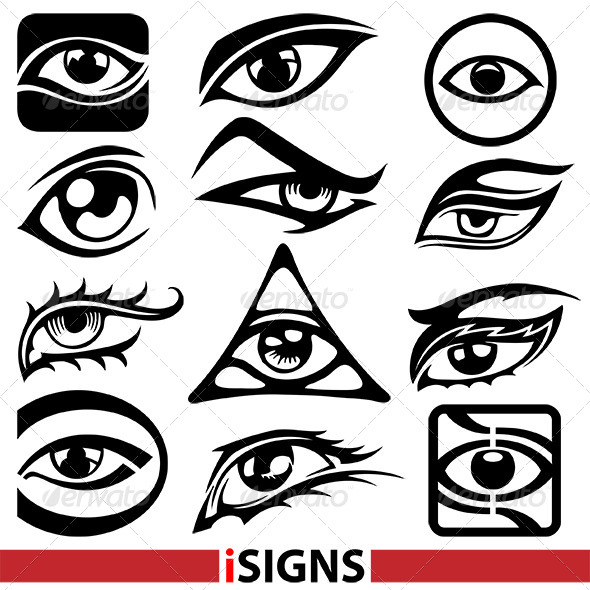 GraphicRiver Eye Signs Set 6370811 GraphicRiver Eye Signs Set 6370811