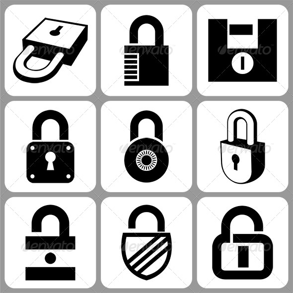 GraphicRiver Lock Icons Set 6371908 GraphicRiver Lock Icons Set 6371908