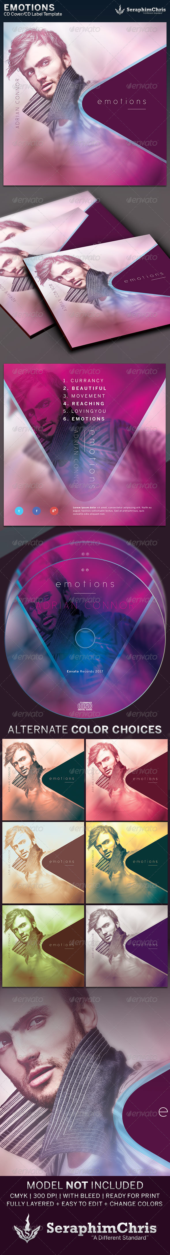 GraphicRiver Emotions CD Cover Artwork Template 6372151 GraphicRiver Emotions CD Cover Artwork Template 6372151