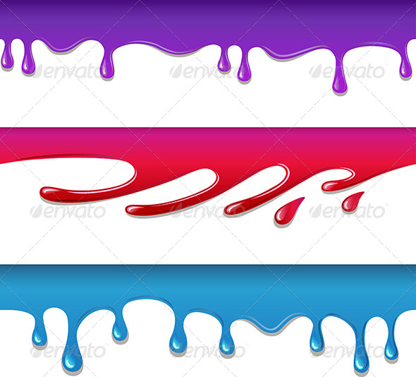 GraphicRiver Vector Colored Seamless Drips 6376868 GraphicRiver Vector Colored Seamless Drips 6376868