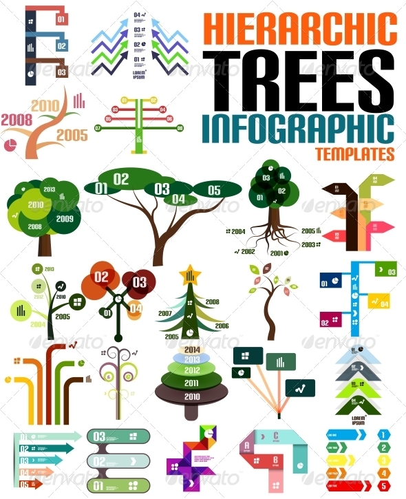 GraphicRiver Hierarchic Tree Infographic Templates Set 6380393 GraphicRiver Hierarchic Tree Infographic Templates Set 6380393