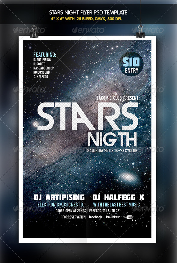 GraphicRiver Stars Night Party Flyer 6332846 GraphicRiver Stars Night Party Flyer 6332846