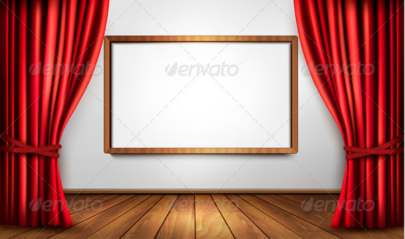 GraphicRiver Background with Red Curtain and a Wooden Floor 6383854 GraphicRiver Background with Red Curtain and a Wooden Floor 6383854
