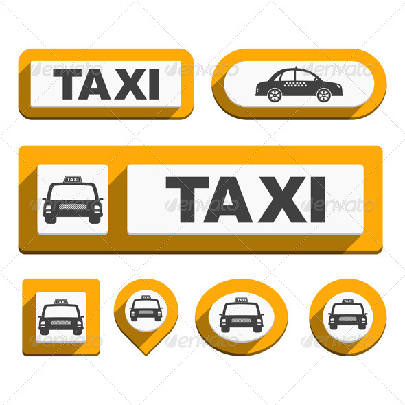 GraphicRiver Taxi Buttons and Icons 6385156 GraphicRiver Taxi Buttons and Icons 6385156