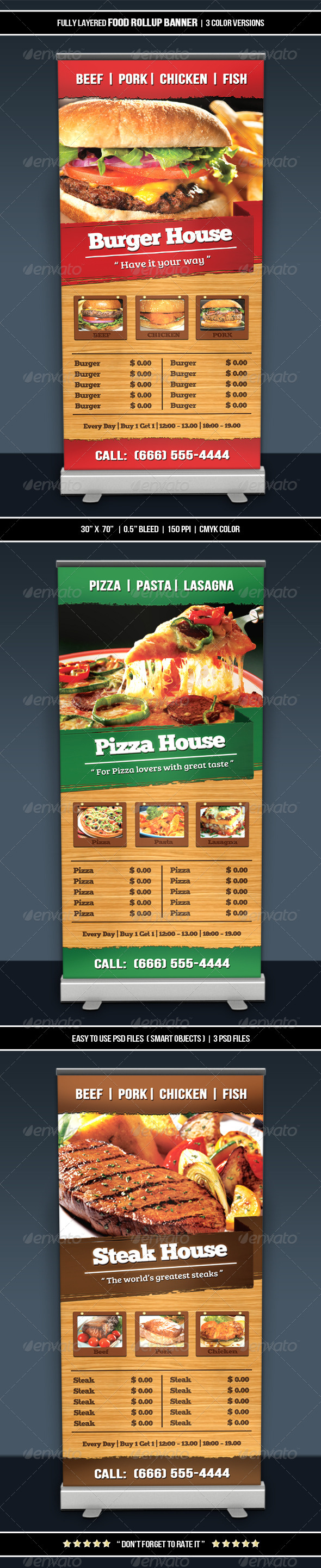 GraphicRiver Food Roll-up Banner 6343171 GraphicRiver Food Roll-up Banner 6343171