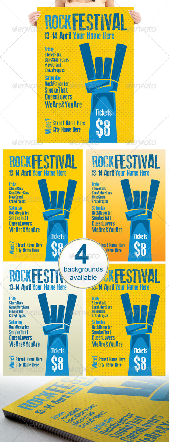 GraphicRiver Rock Festival Flyer Poster CMYK 6385988 GraphicRiver Rock Festival Flyer Poster CMYK 6385988