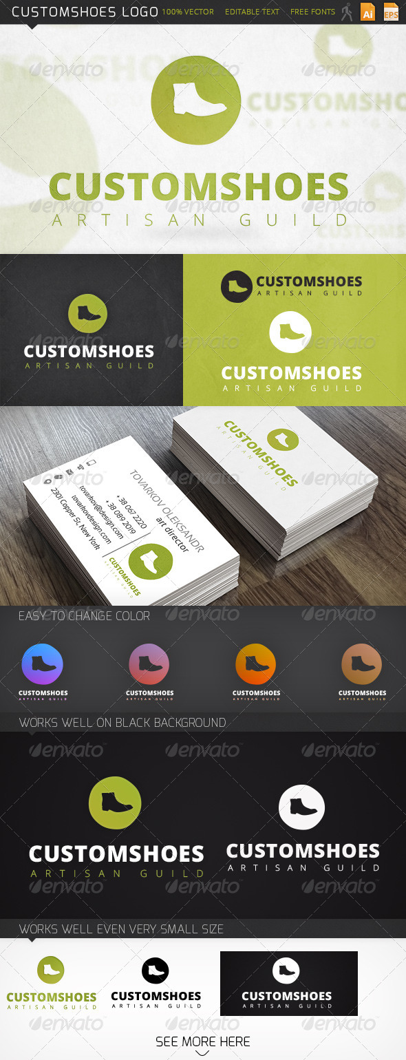 GraphicRiver Customshoes Logo 6388088 GraphicRiver Customshoes Logo 6388088