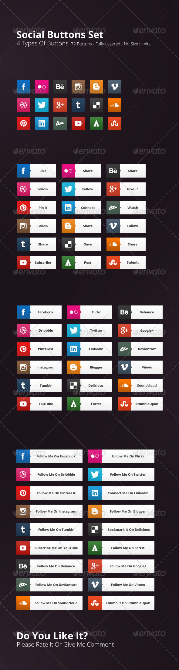 GraphicRiver 72 Social Buttons 6383743 GraphicRiver 72 Social Buttons 6383743