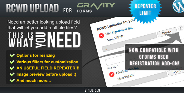 Rcwd Upload for Gravity Forms