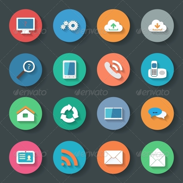 GraphicRiver Communication Icons Flat Set Design 6389755 GraphicRiver Communication Icons Flat Set Design 6389755