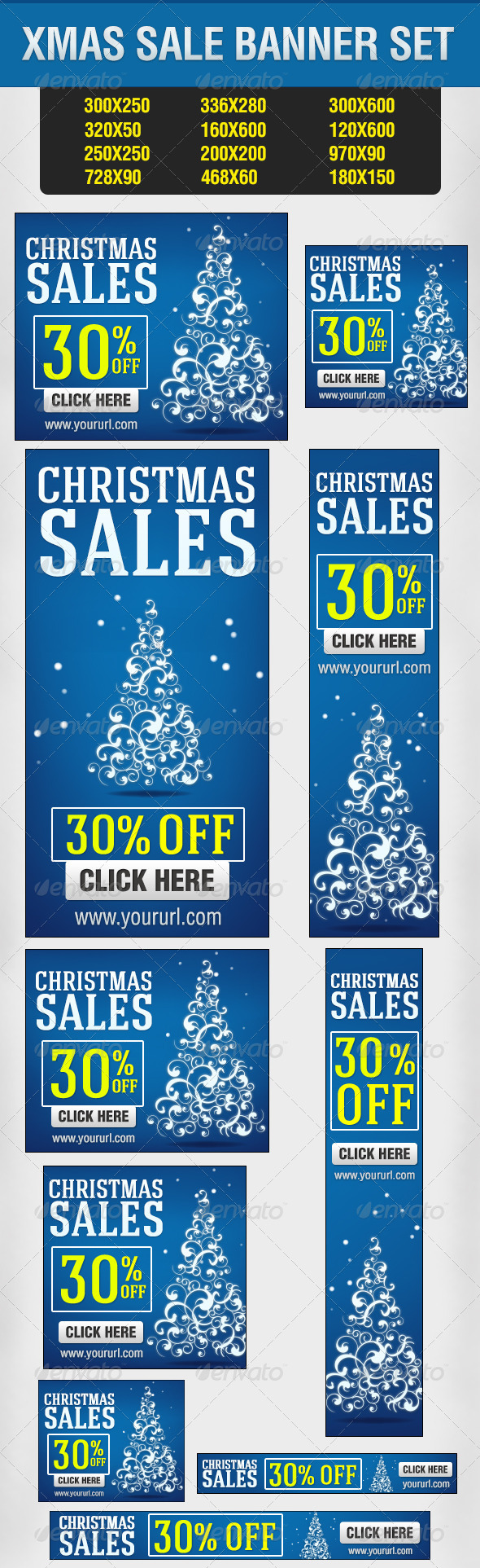 GraphicRiver Christmas Sale Banner Set 6391111 GraphicRiver Christmas Sale Banner Set 6391111