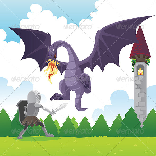 GraphicRiver Knight Fighting Dragon 6391814 GraphicRiver Knight Fighting Dragon 6391814