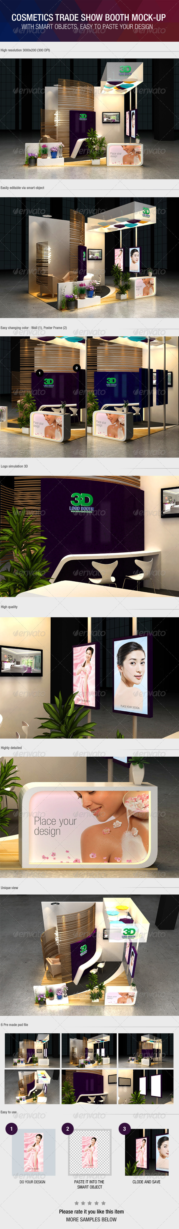 GraphicRiver Cosmetics Exhibition Booth Mock-Up 6387882 GraphicRiver Cosmetics Exhibition Booth Mock-Up 6387882