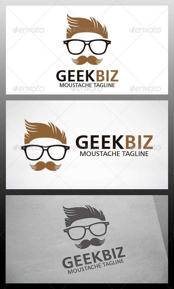 GraphicRiver Geek Moustache Logo 6395033 GraphicRiver Geek Moustache Logo 6395033