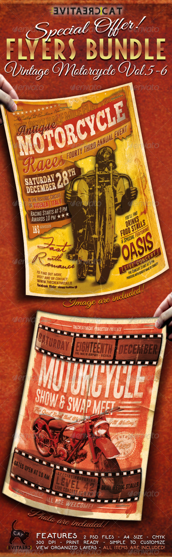 GraphicRiver Vintage Motorcycle Flyer Poster Bundle Vol 5-6 6395503 GraphicRiver Vintage Motorcycle Flyer Poster Bundle Vol 5-6 6395503