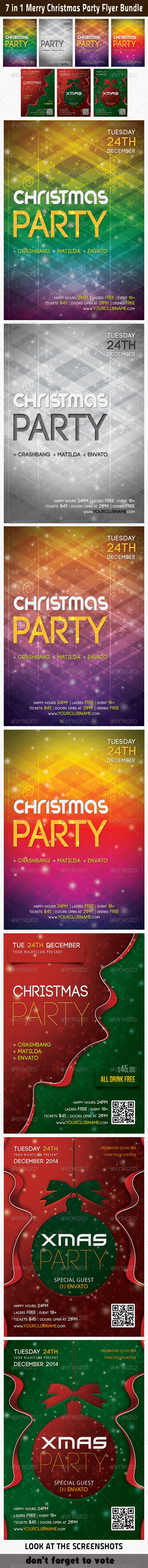 GraphicRiver 7 in 1 Merry Christmas Party Flyer Bundle 6395618 GraphicRiver 7 in 1 Merry Christmas Party Flyer Bundle 6395618