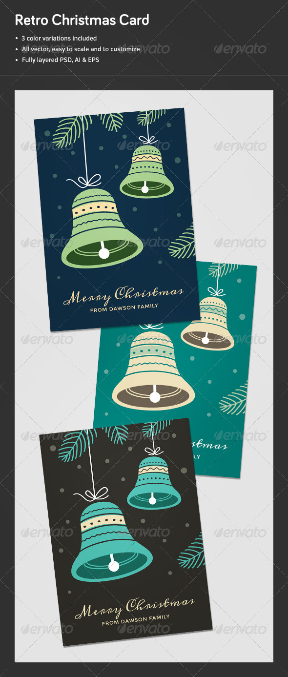 GraphicRiver Retro Christmas Card 6396516 GraphicRiver Retro Christmas Card 6396516